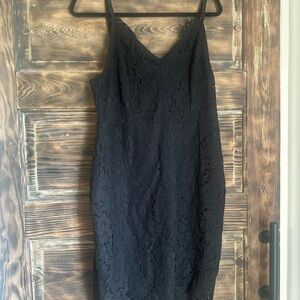 SHEIN Elegant Black Lace Dress